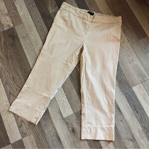Adrienne Vittadini Beige Patterned Trousers